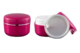 Růžový 5ml kelímek se stříbrným proužkem na kosmetiku s mezivíčkem AISHA - 1/2