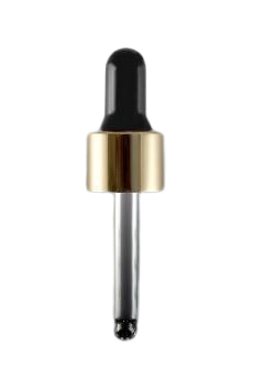 Pipeta černo-zlatá  SOFI uzávěry plast/sklo 10ml 18/410 50mm - 1