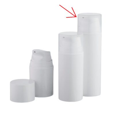Airless lahvička 150ml bílá, víčko transparent POLPA - 1