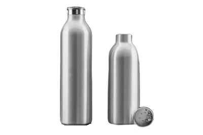ALU lahvička s víčkem/sítkem 100ml, stříbrná - 1