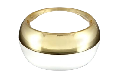 Akrylový kelímek 60ml bílý se zlatým víčkem - 1