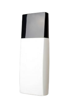 Lahvička plastová bílá 100ml s černým víčkem - 1