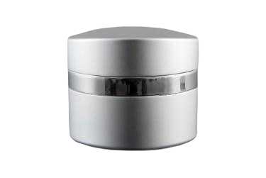 Hliníkový kelímek dvoustěnný 15ml - stříbrný s proužkem - 1