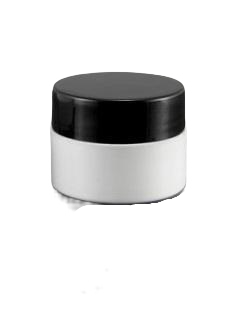 Kosmetický kelímek 5ml - bílý kelímek, černé víčko - 1