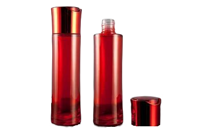 Skleněná lahvička červená čirá 40ml - 1