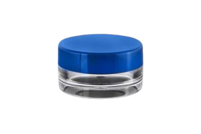 Plastový kelímek kulatý 8ml s modrým víčkem - 1
