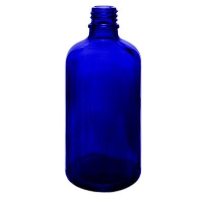 Skleněná lahvička EMI modrá 100ml - 1