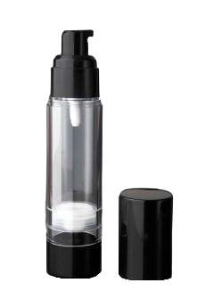 Airless lahvička čirá s černými detaily 5ml - 1