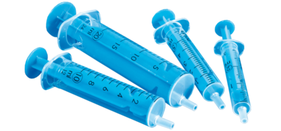 Dvoudílná injekční stříkačka modrá 10ml