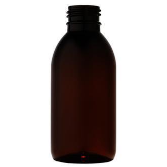 Plastová lahvička PETE  150ml - hnědá 28/410