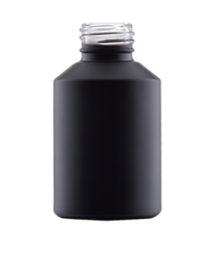 Skleněná lahvička KORAL mat černá 200ml     28/410