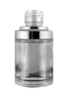 Skleněná lahvička Ladys* čirá se stříbrným detailem 30ml - 1