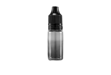 Plastová lahvička LIQUID PET  transparent 10ml , černé víčko - 1