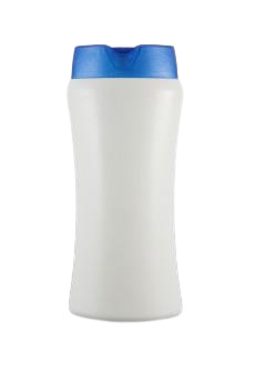 Lahvička plastová bílá s modrým víčkem 200ml - 1