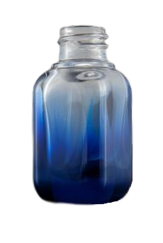 Skleněná lahvička modrá krychlová 20ml - 1
