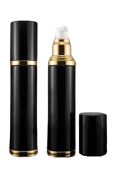 Airless lahvička černá se zlatými detaily 30ml - 1