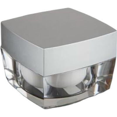 Akrylový kelímek 30ml se stříbrným víčkem mat + mezivíčko - 1