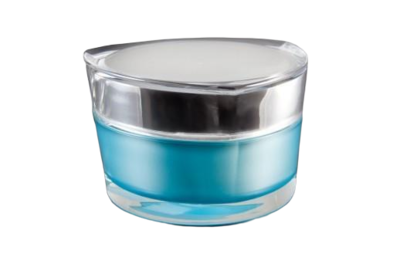 Akrylový kelímek 15ml modrý se stříbrným víčkem - 1