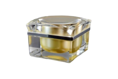 Akrylový kelímek 15ml krychlový zlatý - 1