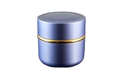 Hliníkový kelímek dvoustěnný 15ml - modrý se zlatým proužkem - 1
