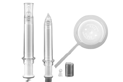 Airless lahvička bílá ve tvaru injekční stříkačky 10ml - 1