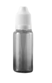 Plastová lahvička LIQUID PET  transparent 20ml , bílé víčko - 1