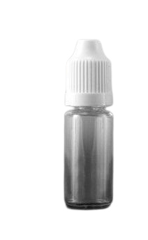 Plastová lahvička LIQUID PET  transparent 10ml , bílé víčko - 1