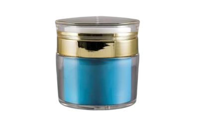 Akrylový kelímek 30ml modrý s airless pumpičkou - 1
