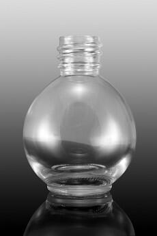 Skleněná lahvička čirá ve tvaru koule 30ml - 2