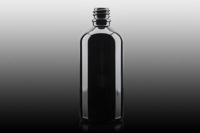 Skleněná lahvička SOFI tmavě černý lesk 100ml - 2