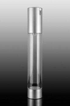Airless lahvička čirá se stříbrnými detaily 20ml - 2