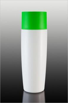 Lahvička plastová bílá se zeleným víčkem 120ml - 2