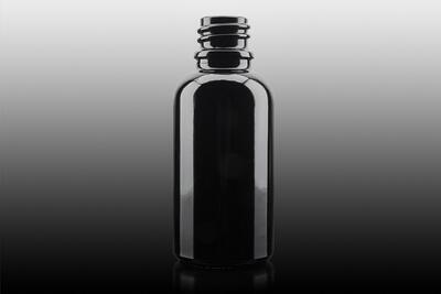 Skleněná lahvička SOFI tmavě černý lesk 30ml - 2