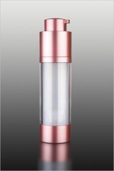 Airless lahvička čirá s růžovými detaily 30ml - 2