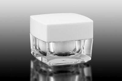 Akrylový kelímek 4ml s bílým víčkem + mezivíčko - 2