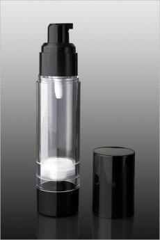 Airless lahvička čirá s černými detaily 5ml - 2