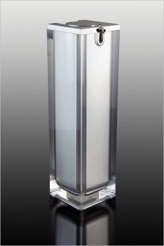 Airless lahvička akrylová stříbrná 40ml - 2