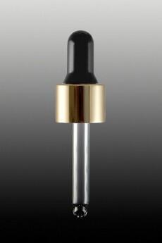 Pipeta černo-zlatá  SOFI uzávěry plast/sklo 10ml 18/410 53mm - 2