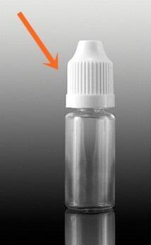 Plastová lahvička LIQUID PET  transparent 10ml , bílé víčko - 2