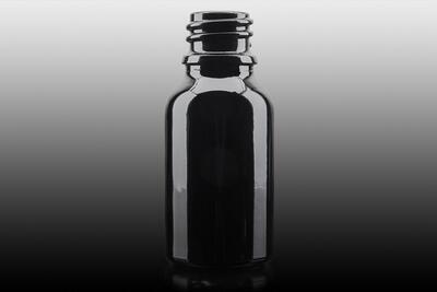Skleněná lahvička SOFI tmavě černý lesk 15ml - 2